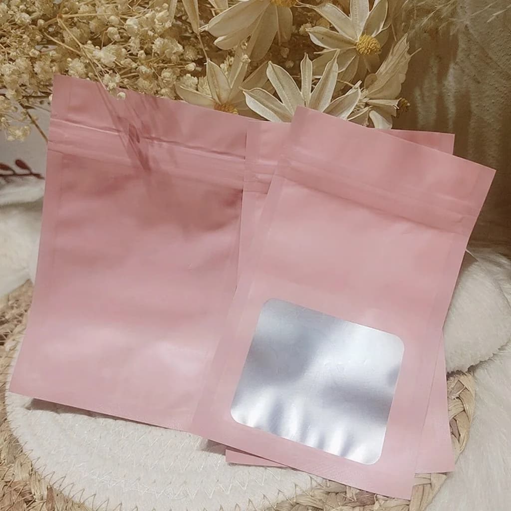 Pungi ziplock din plastic mat, pentru instrumente de manichiură și unghii false