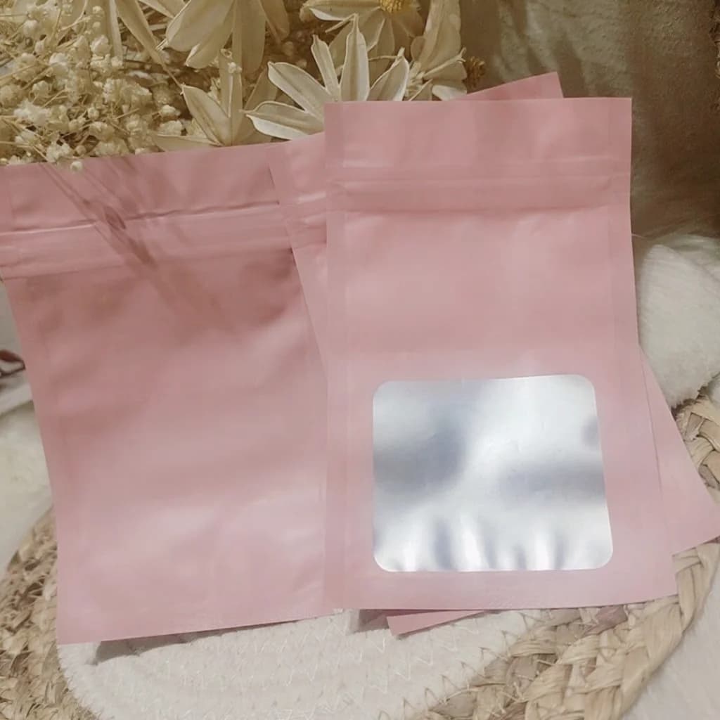 Pungi ziplock din plastic mat, pentru instrumente de manichiură și unghii false