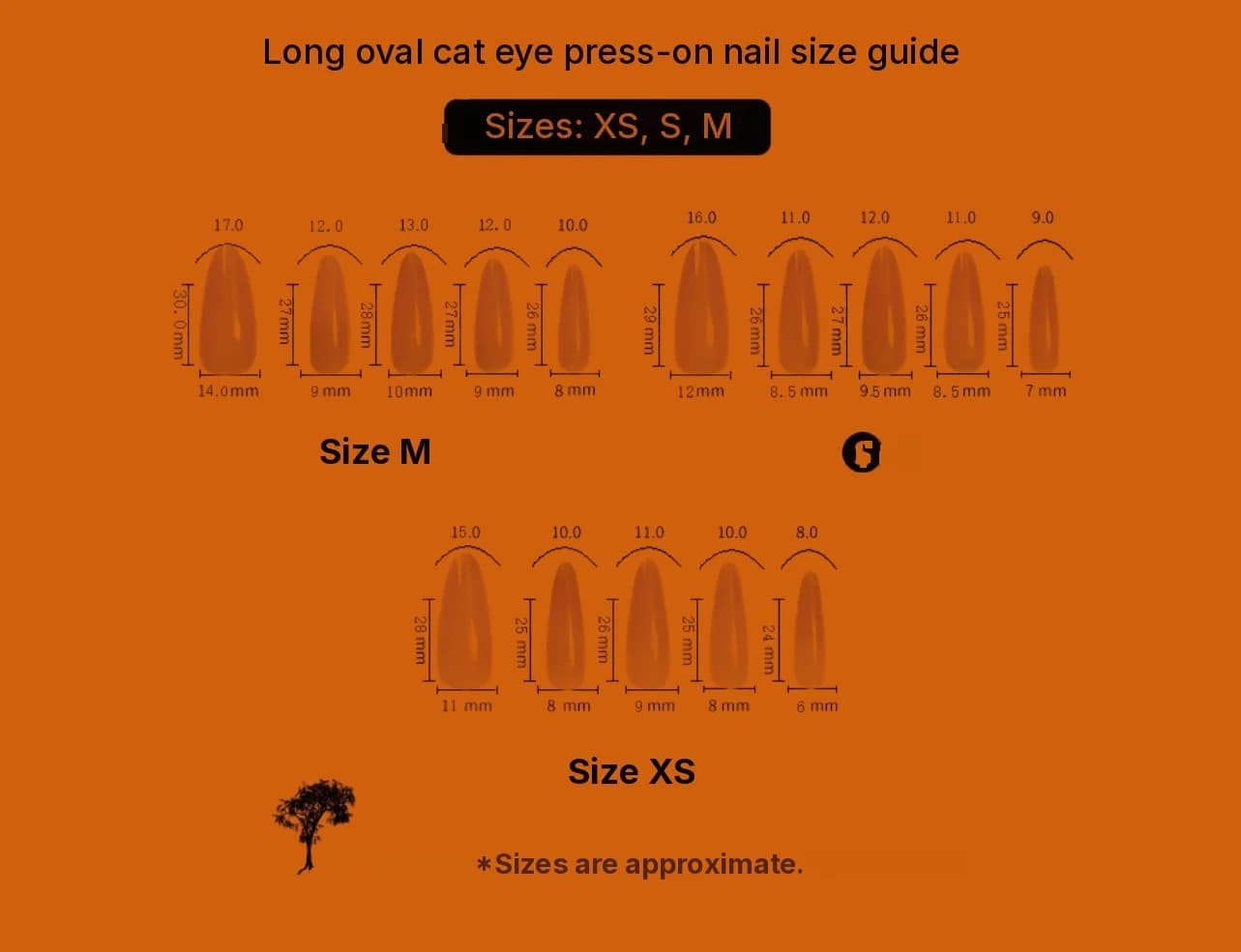 Unghii false lungi, ovale, Cat Eye cu finisaj cromat în oglindă